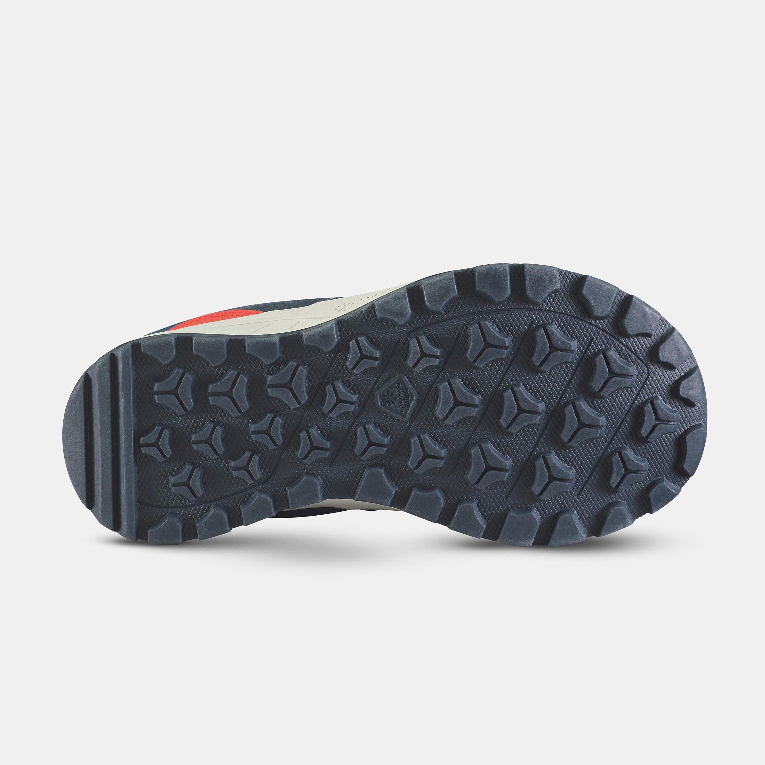 QUECHUA Winterschuhe Kinder Leder Klett warm wasserdicht - SH500