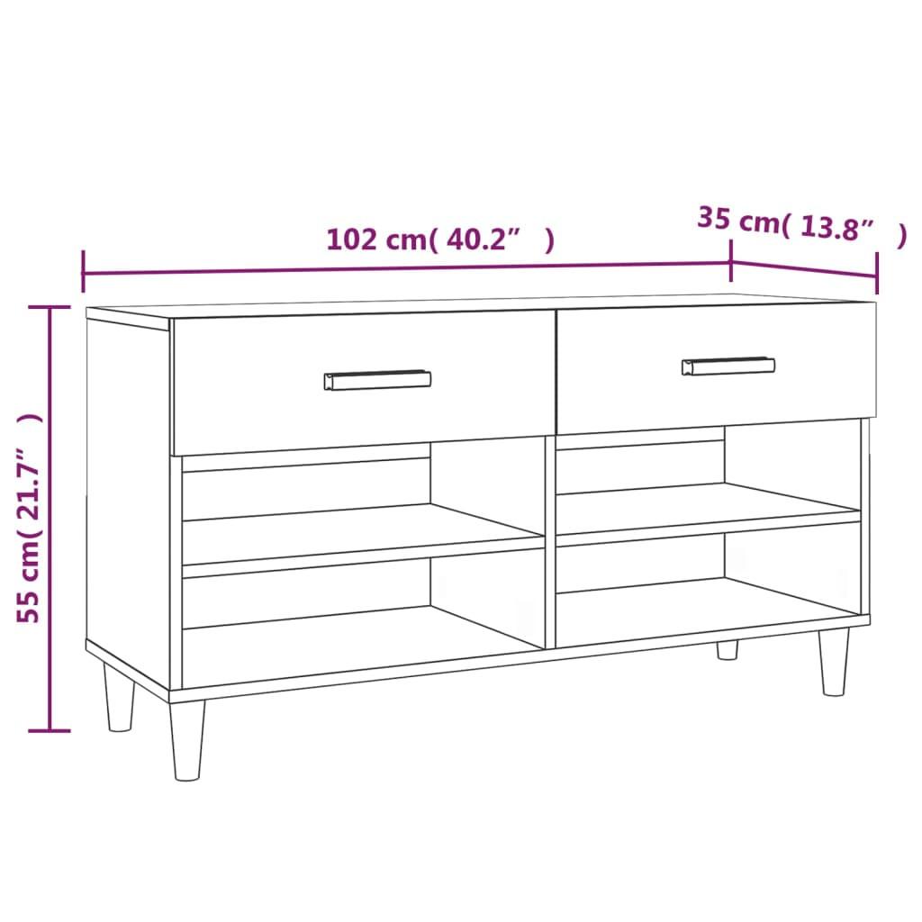 VidaXL Schuhschrank holzwerkstoff