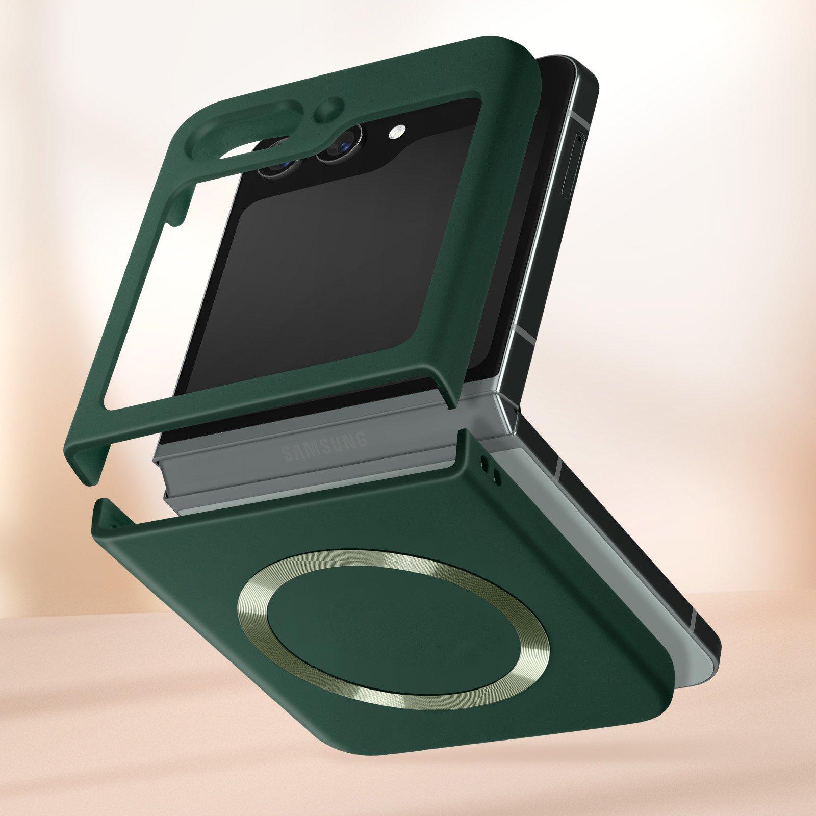 Avizar MagSafe Hülle Galaxy Z Flip5 Dunkelgrün