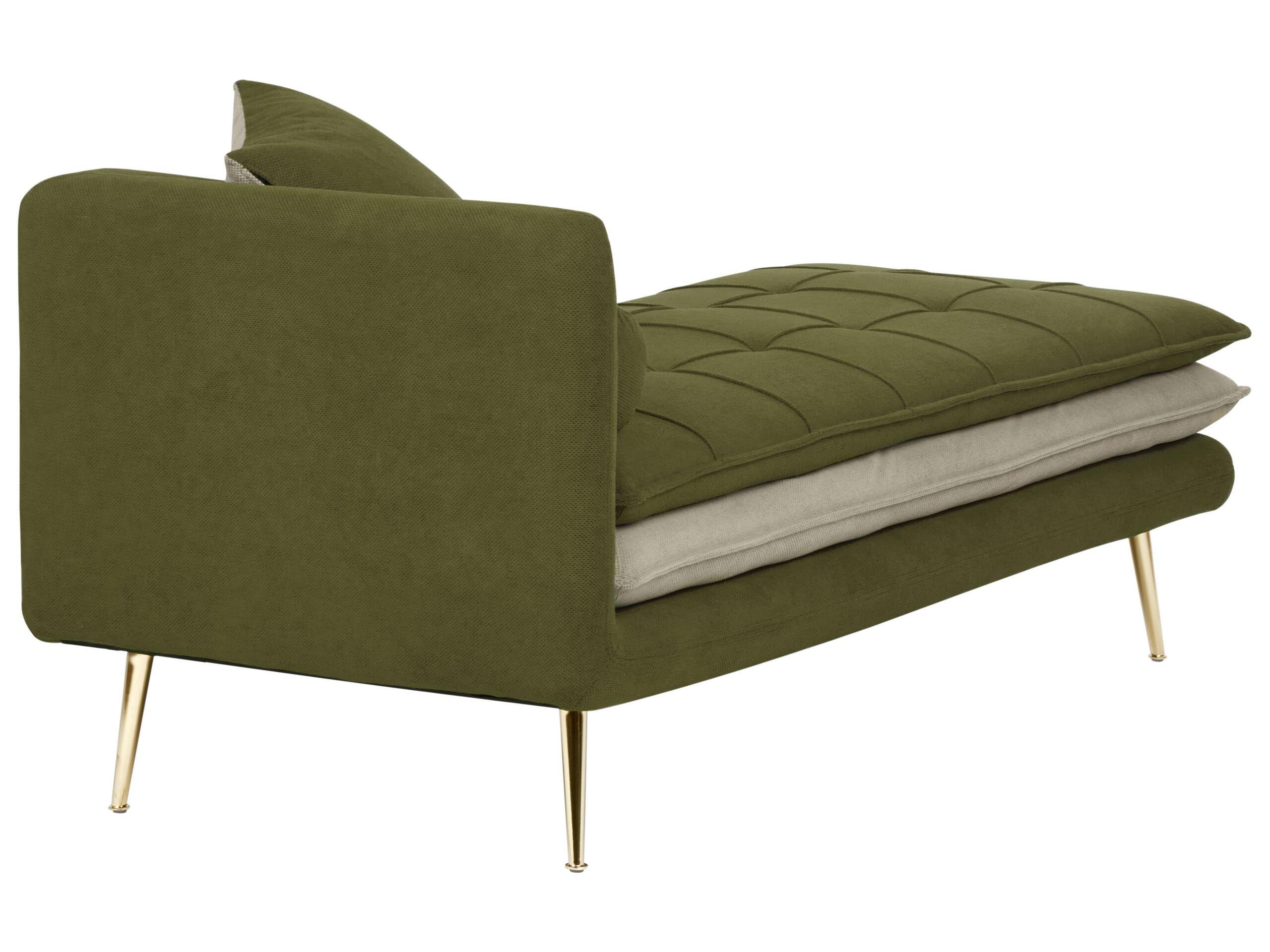 Beliani Linksseitige Chaiselounge aus Polyester Glamourös GONESSE