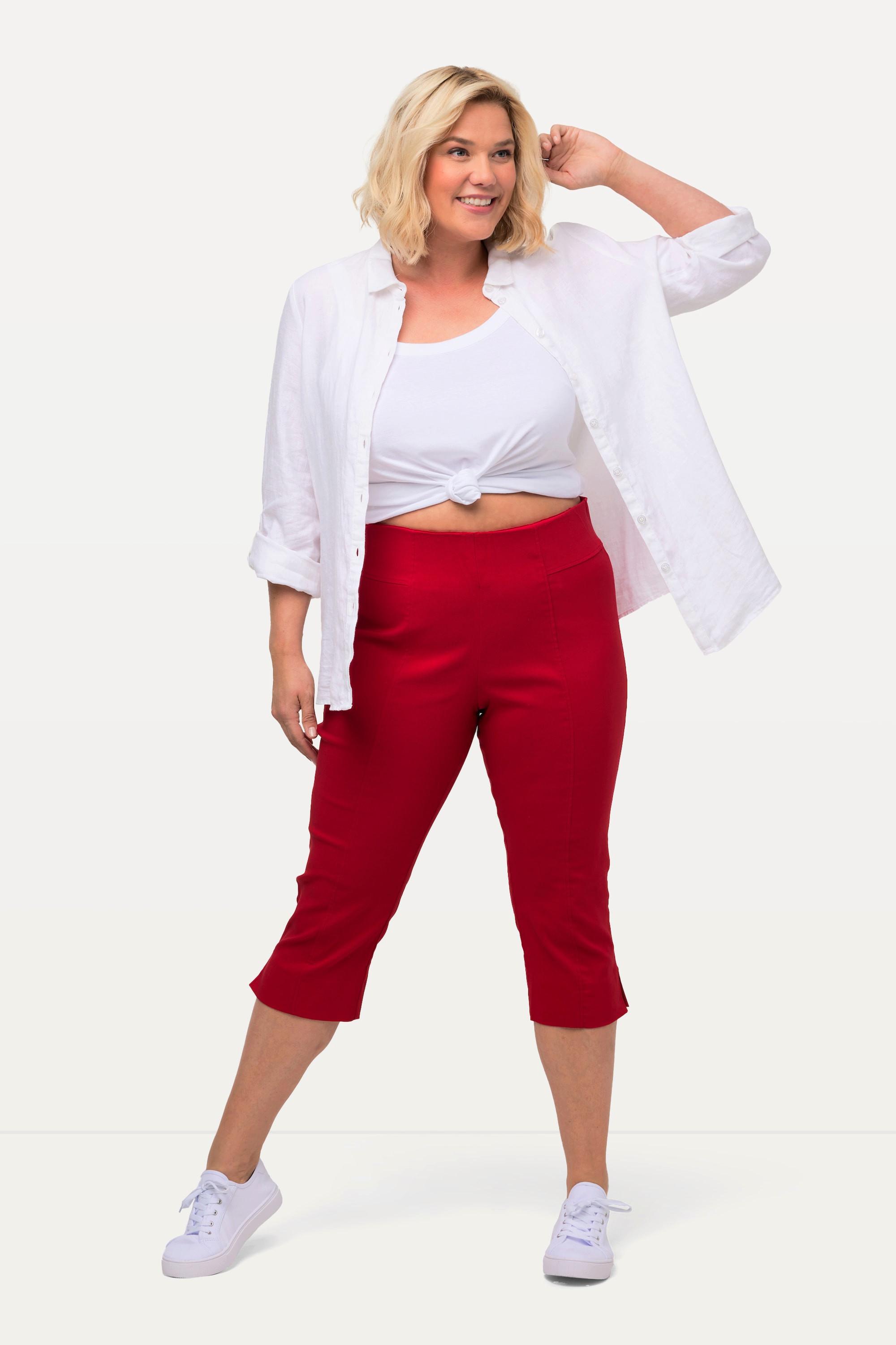 Ulla Popken Bengalin Capri hochelastisch knitterarm Gummibund