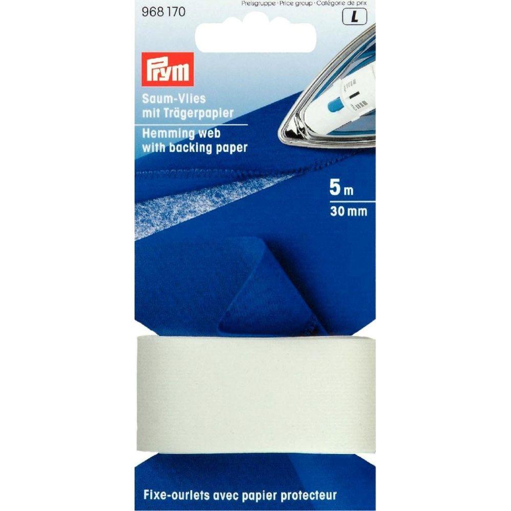 Prym Vlies Trägerpapier Saum 38 mm, Weiss