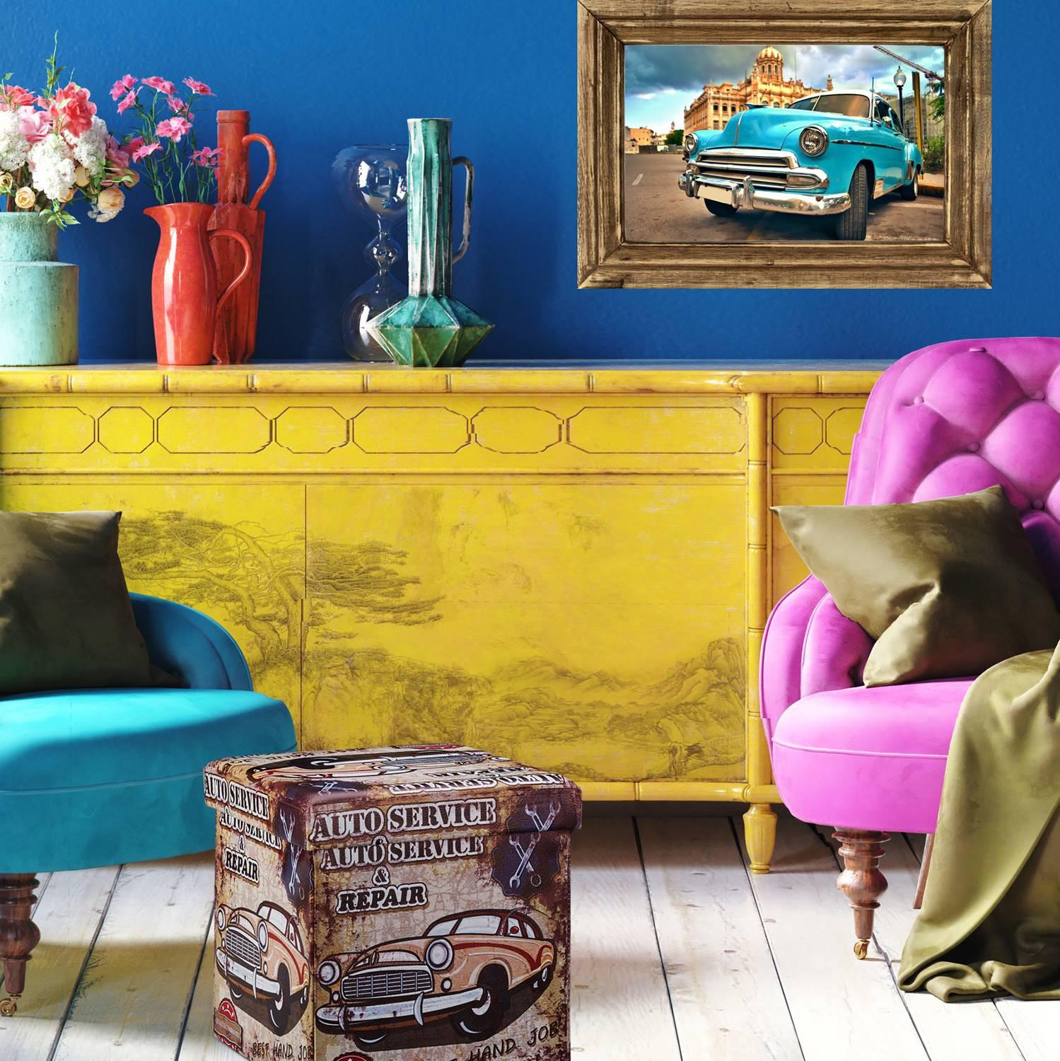 B2X Hocker mit Stauraum Trendmotiv