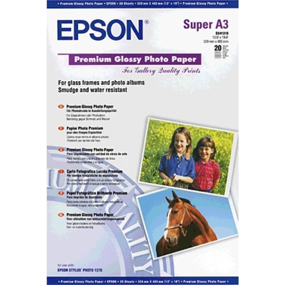 EPSON Photopapier Premium Glossy DIN A3+, 255 g/m², 20 Blatt