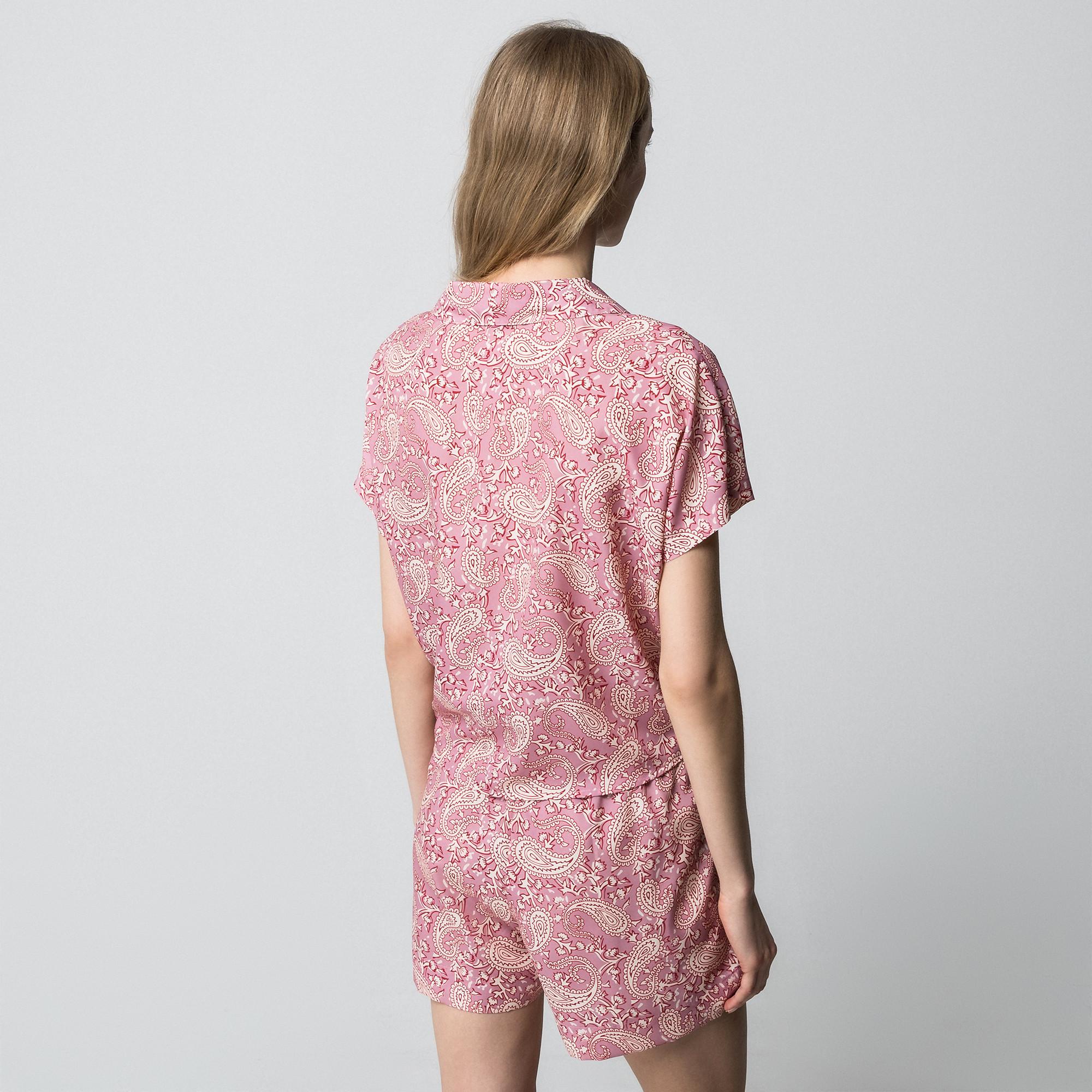 Manor Woman Gemusterte Relaxed Fit Kurzarmbluse