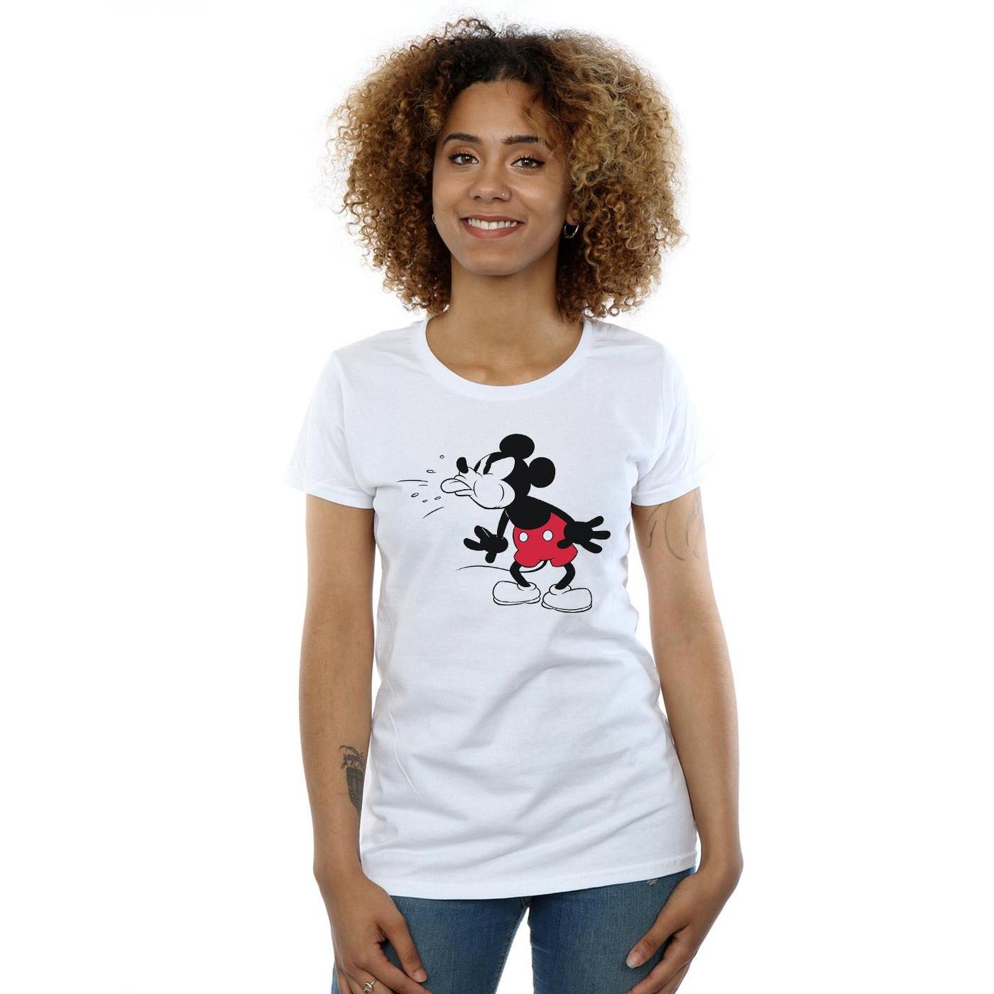 Disney Mickey Mouse Whistling Print T-Shirt