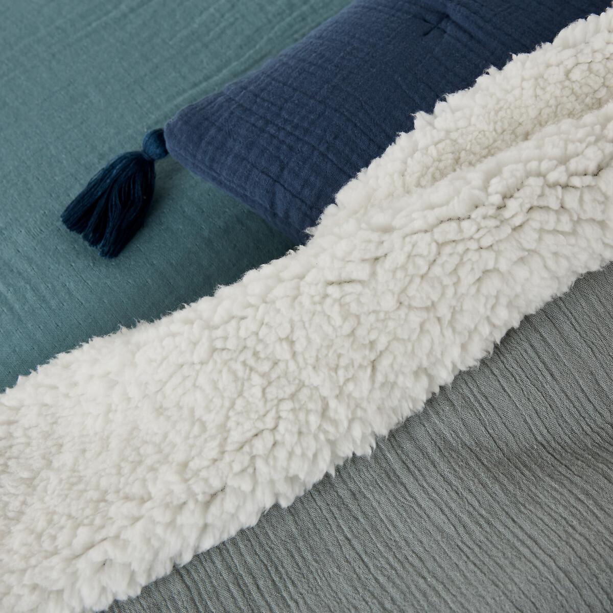 La Redoute Intérieurs Tagesdecke Kumla aus Teddyfleece & Musselin