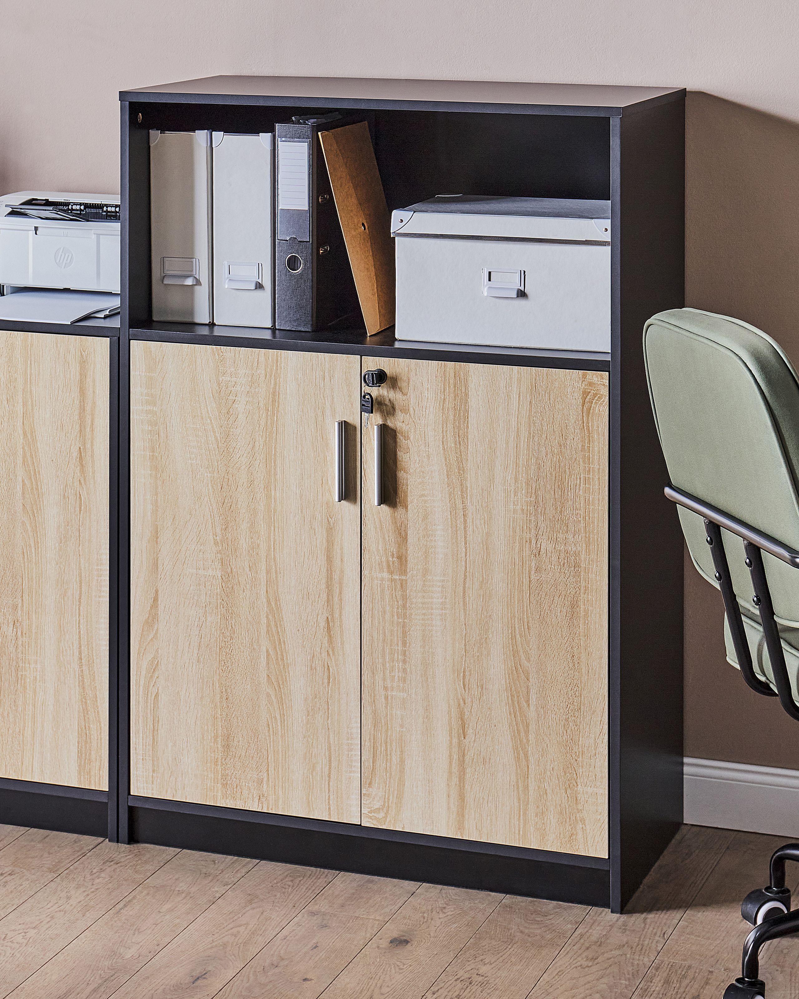 Beliani Büroschrank aus Faserplatte Industriell ZEHNA