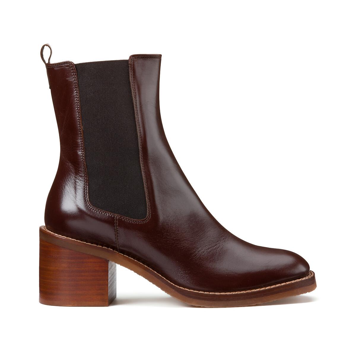 La Redoute Collections Chelsea-Boots mit breitem Absatz