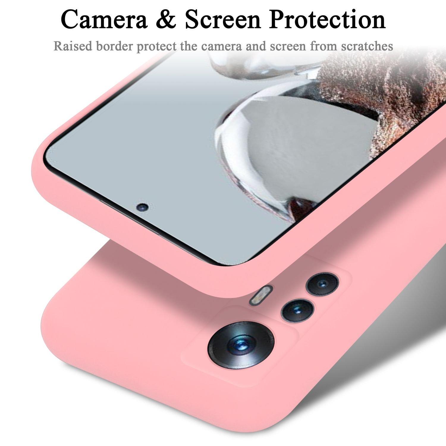 Cadorabo Hülle für Xiaomi 12T 12T PRO in LIQUID PINK - Schutzhülle aus flexiblem TPU Silikon