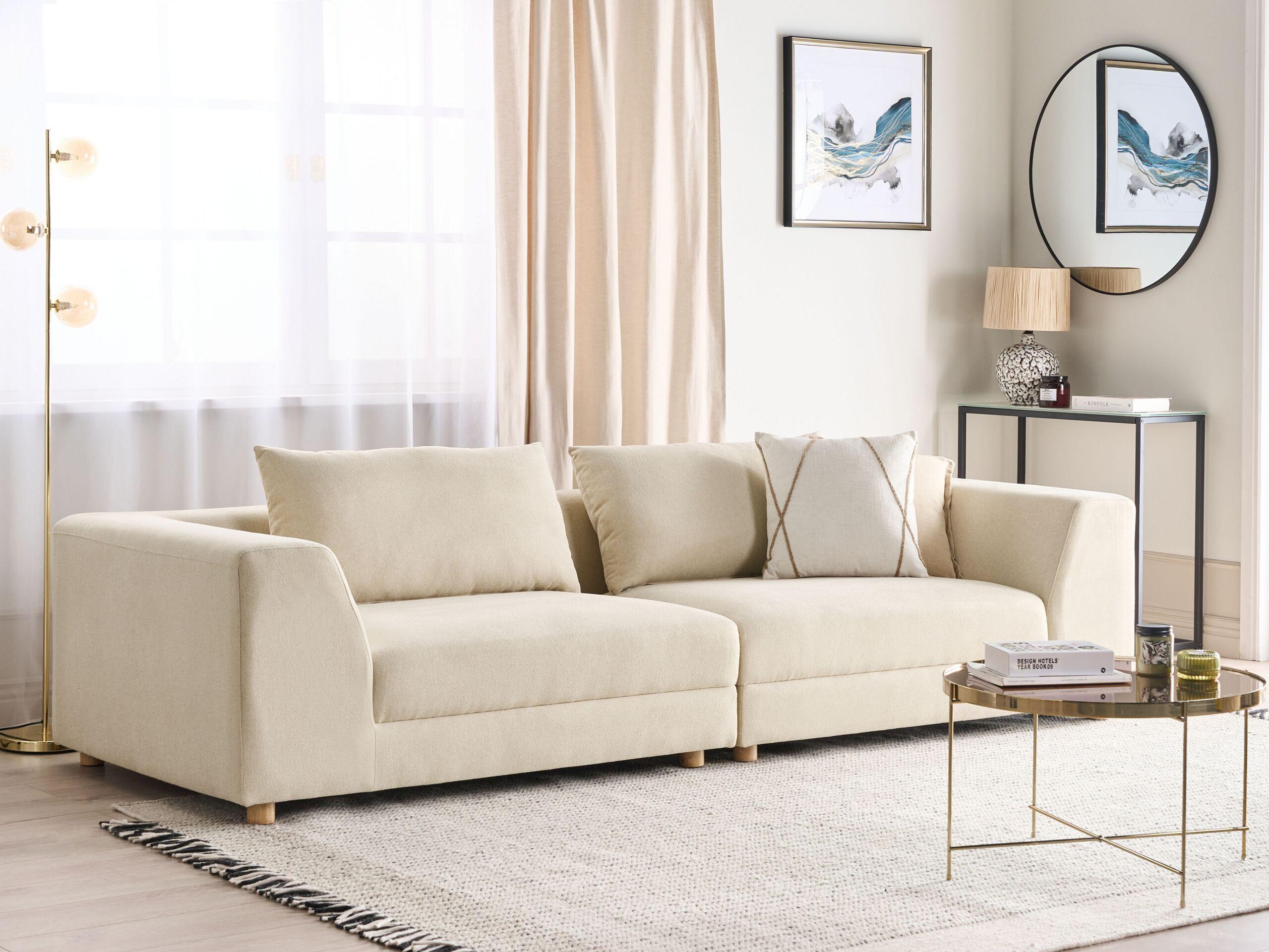 Beliani 3 Sitzer Sofa aus Polyester Modern LERMON