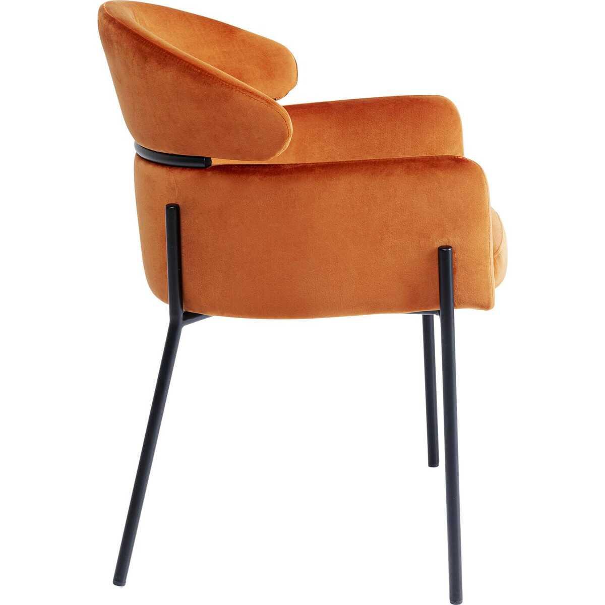 KARE Design Armlehnstuhl Alexia Velvet orange