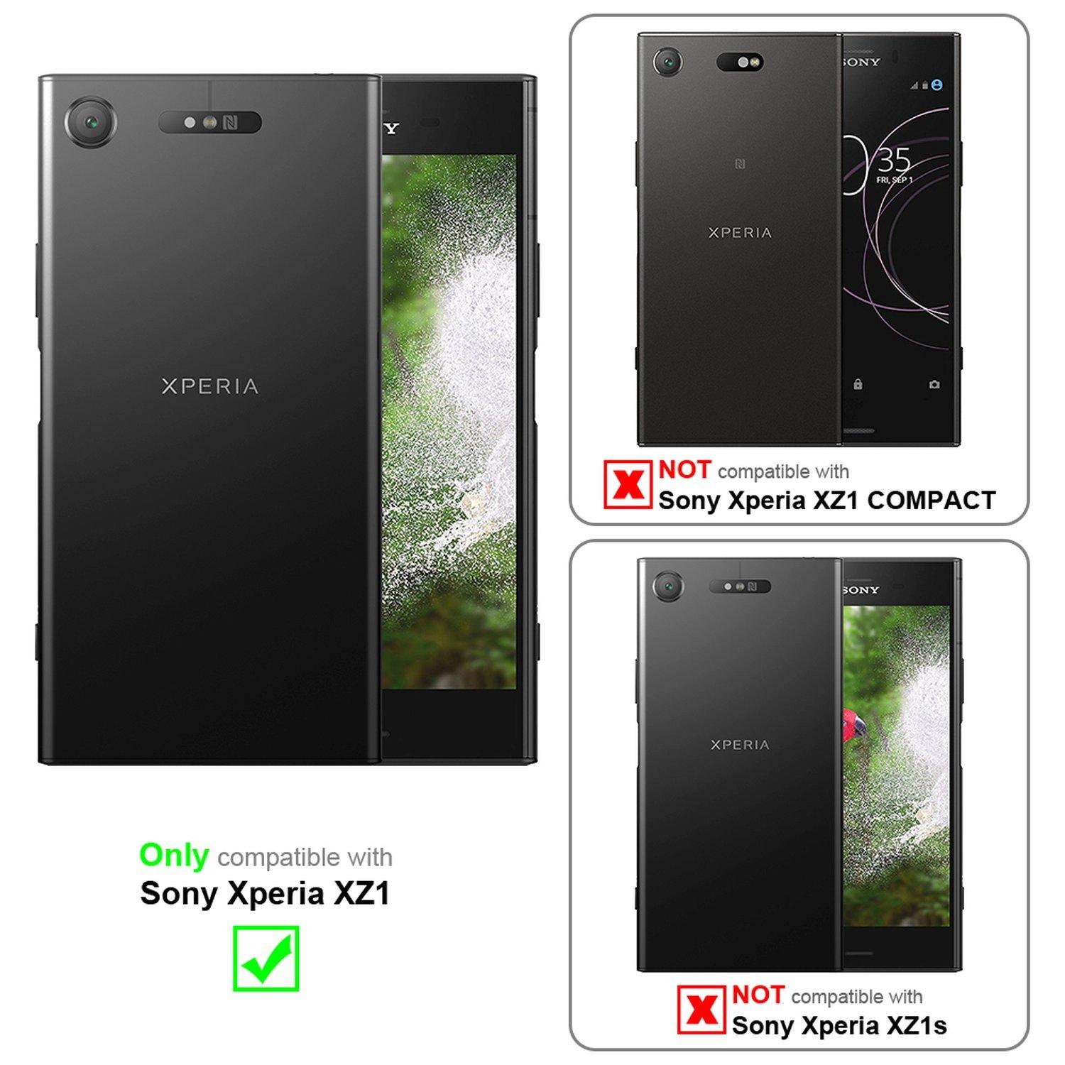 Cadorabo Hülle für Sony Xperia XZ1 Magnetverschluss, Kartenfach
