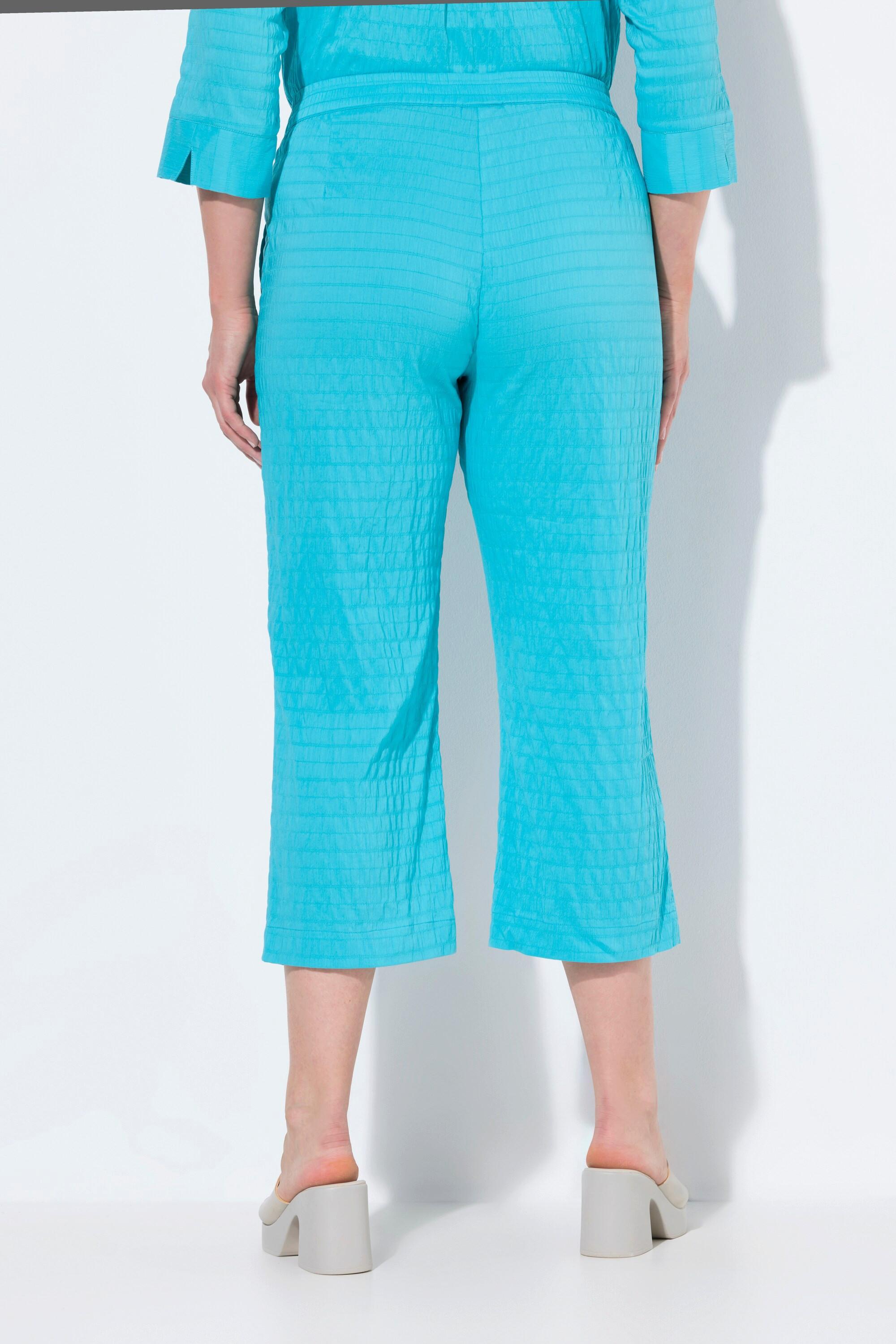 Ulla Popken 7/8-Hose Ruby, geformtes Knie, gerades Bein, Elastikbund