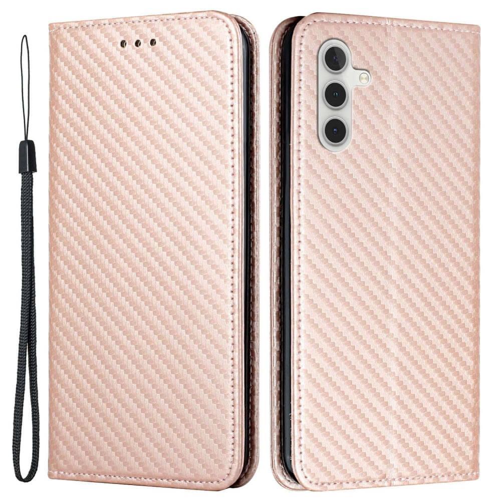 Cover-Discount Galaxy A14 - Carbon Look Flip Case Hülle