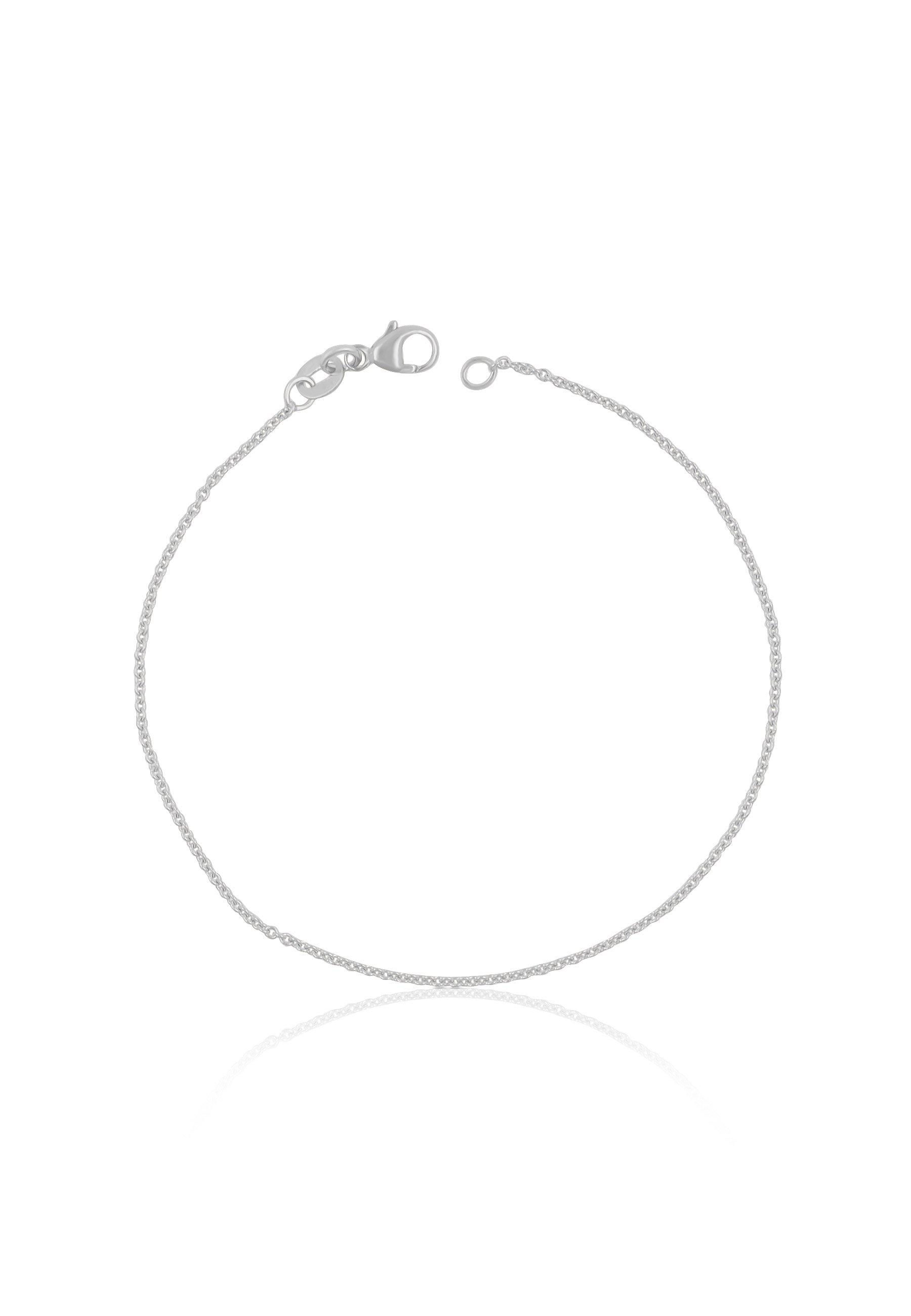 MUAU Schmuck Bracelet Rundanker Weissgold 750, 19cm, 1.3mm
