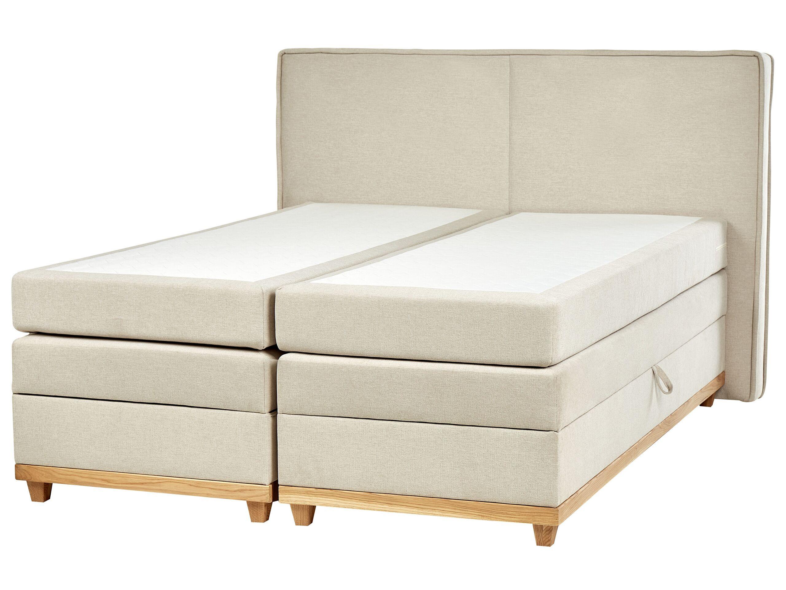 Beliani Boxspringbett mit Stauraum aus Polyester Klassisch DYNASTY