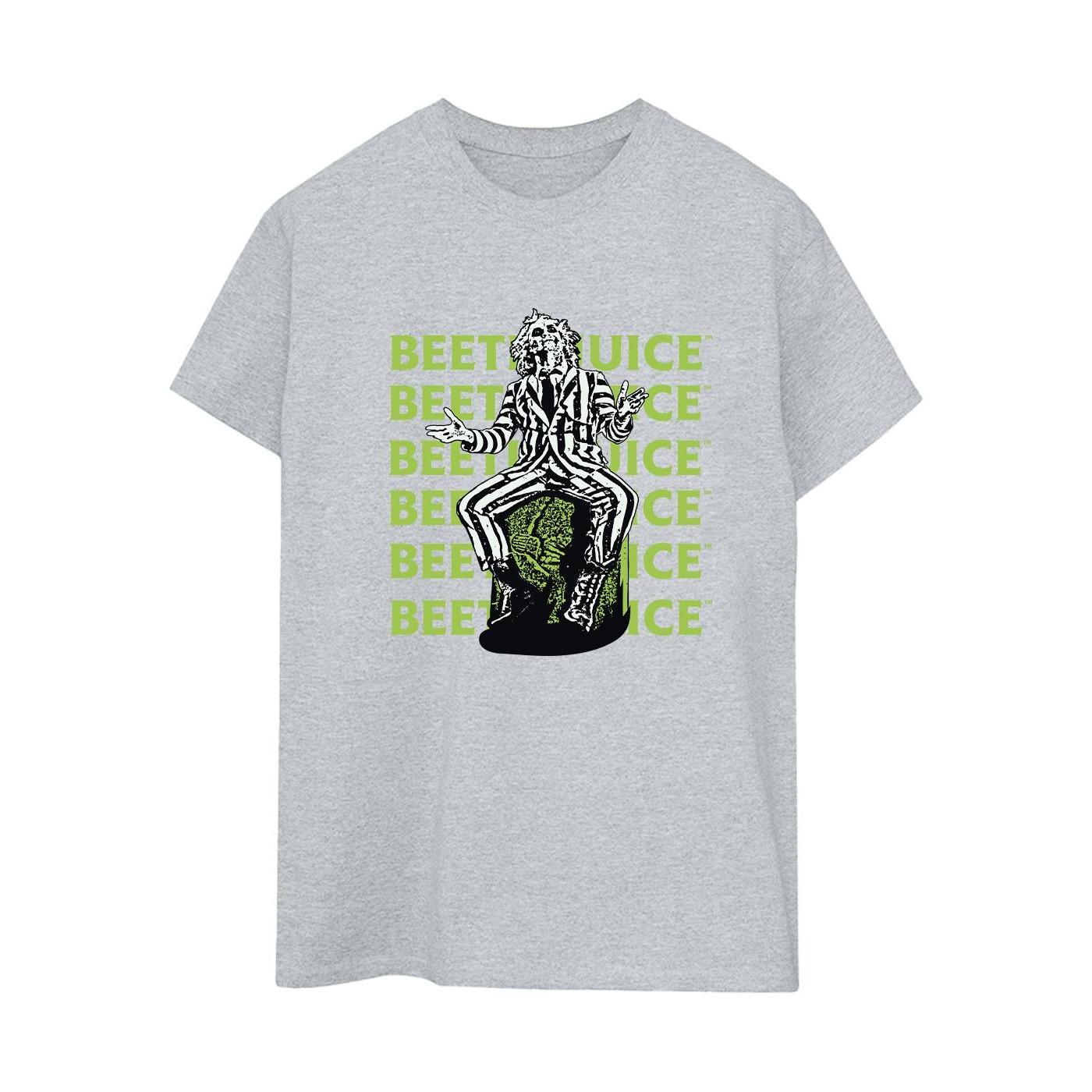 Beetlejuice Logo Muster T-Shirt