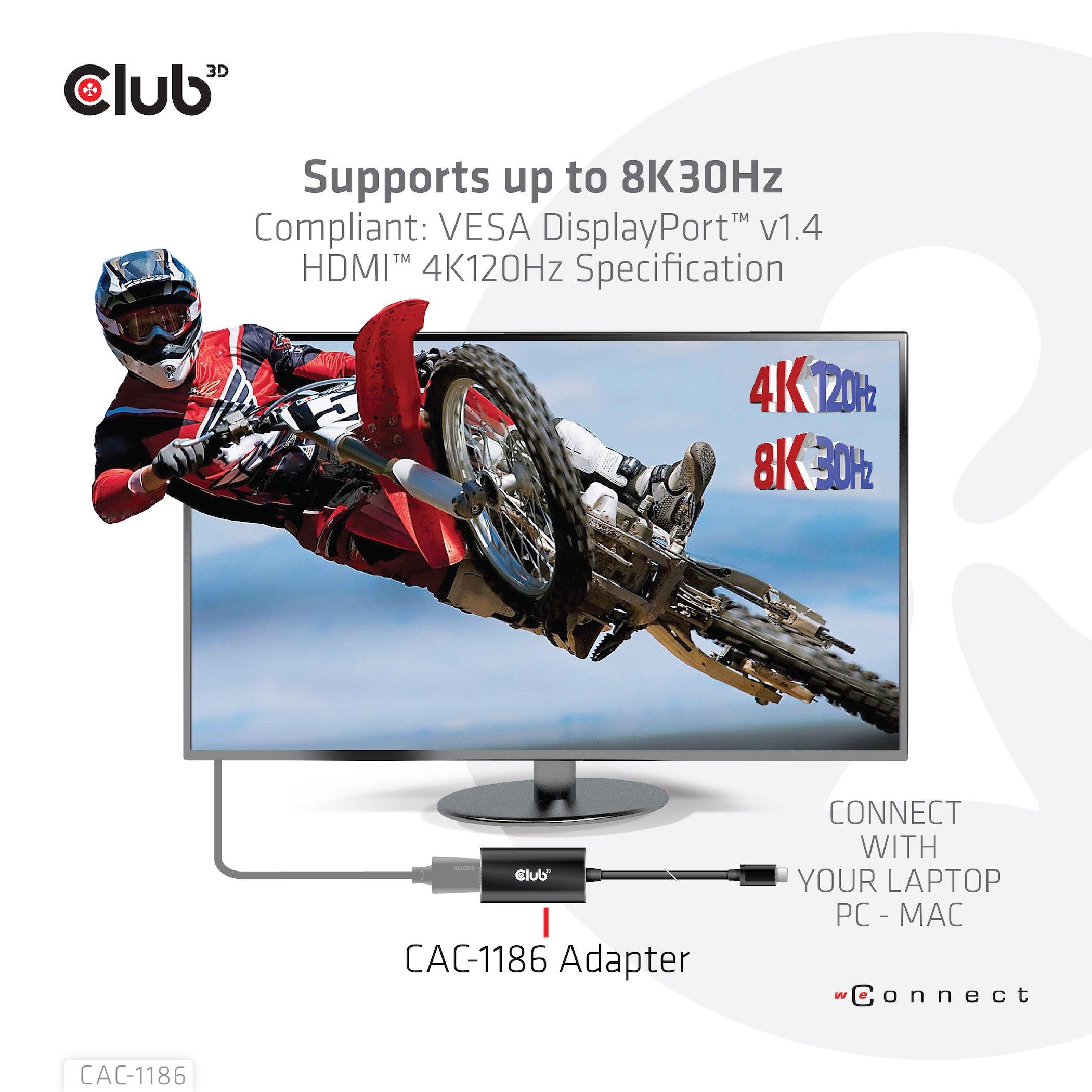 CLUB 3D Adapterkabel CAC-1186 Mini-DisplayPort - HDMI, 15 cm