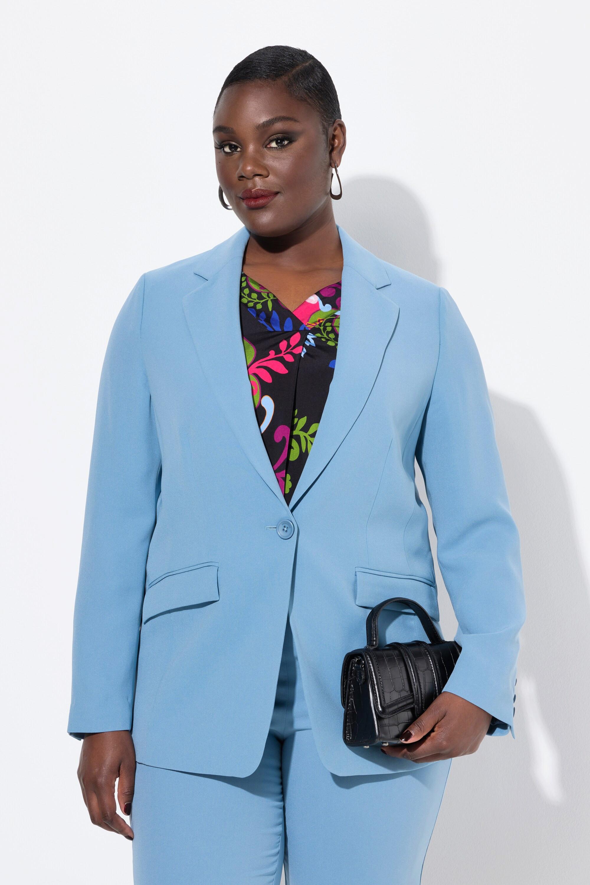 Ulla Popken Blazer, Reverskragen, Klappentaschen, Knopfverschluss