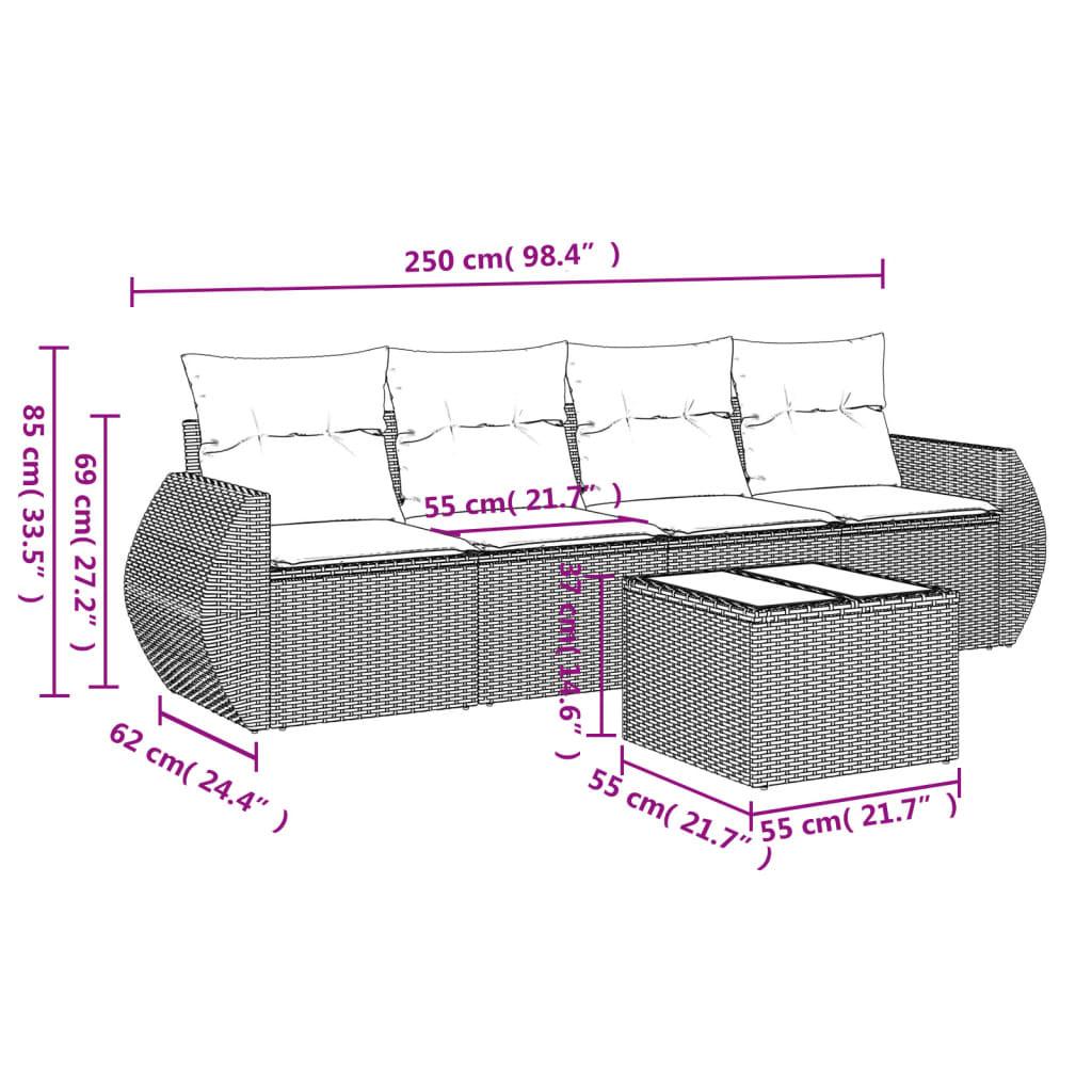 VidaXL Garten sofagarnitur poly-rattan