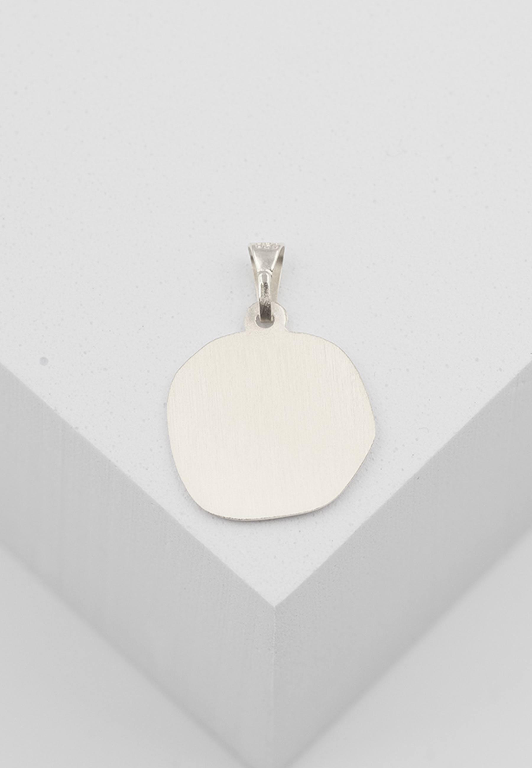 MUAU Schmuck Anhänger Sternzeichen Waage Weissgold 750, 16x22mm
