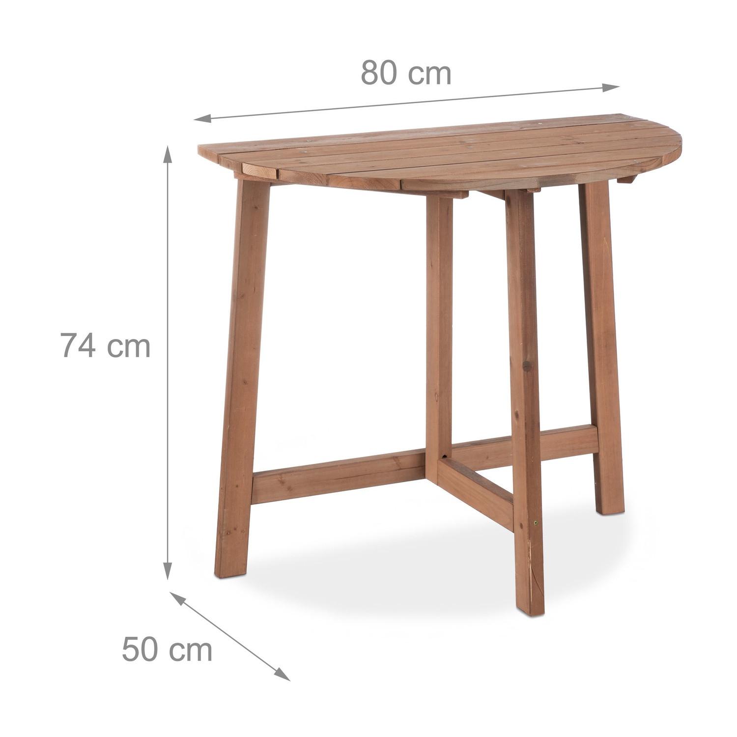 B2X Halbrunder Klapptisch aus Holz