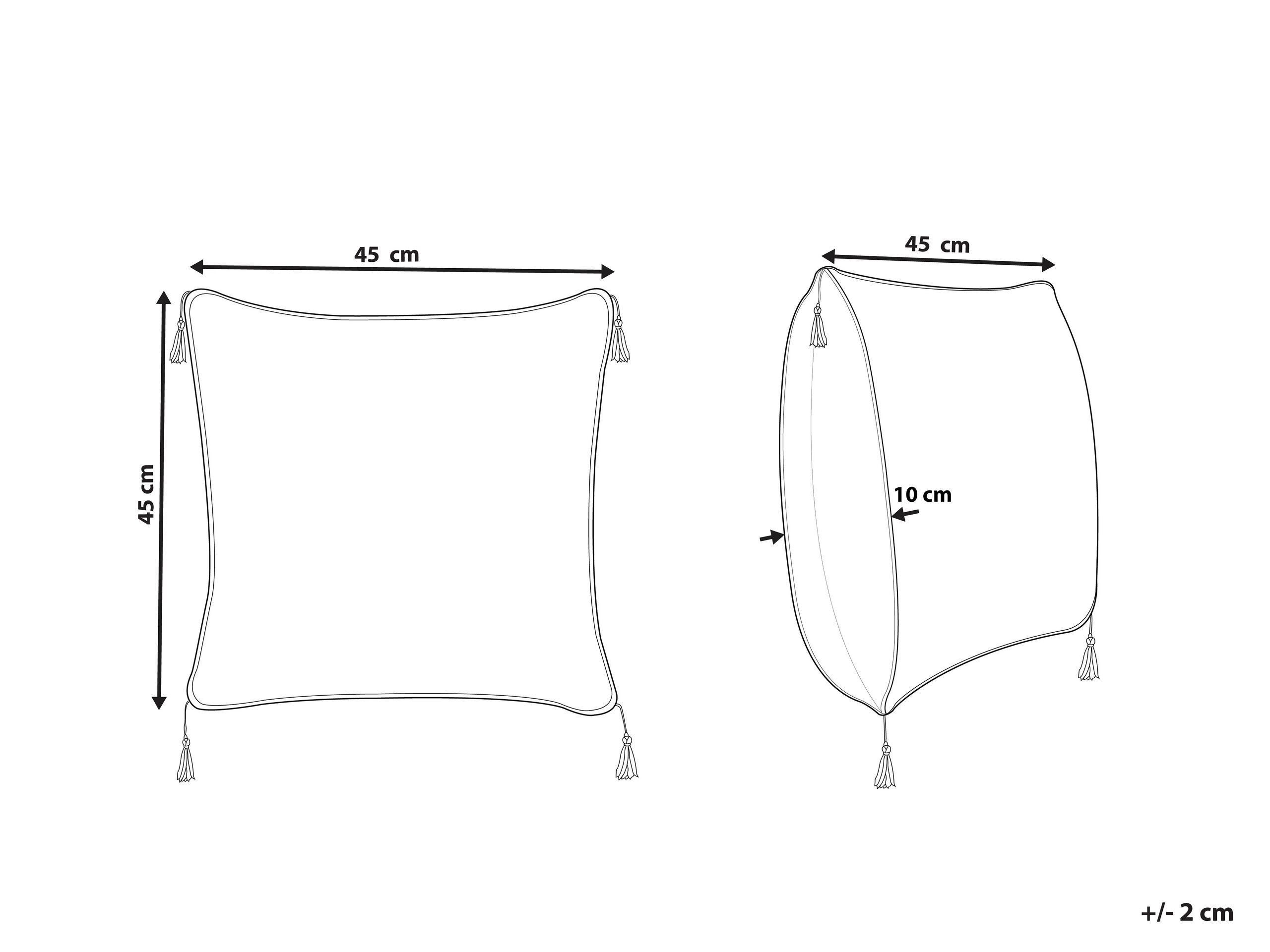 Beliani Dekokissen aus Baumwolle Klassisch DEADNETTLE