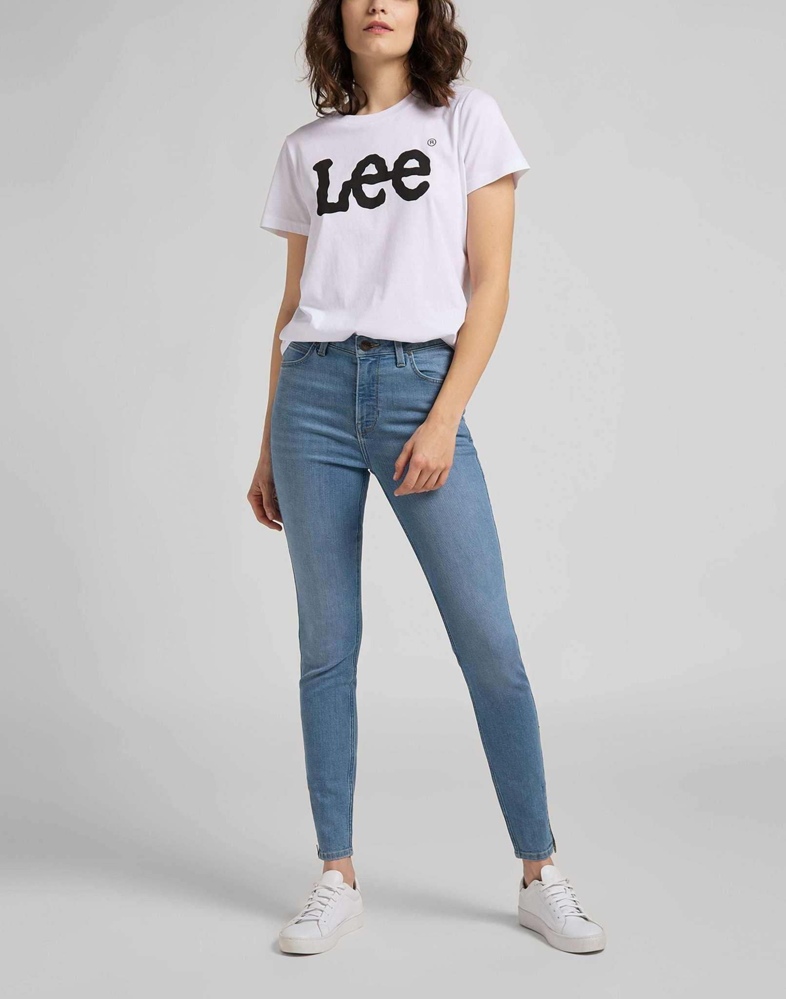 Lee Logo Print Kurzarm T-Shirt