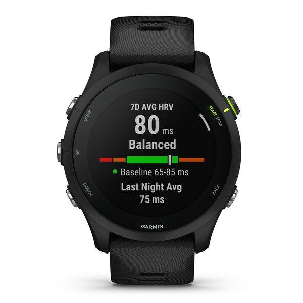 GARMIN Forerunner 255 Music, schwarz Smartwatch Display