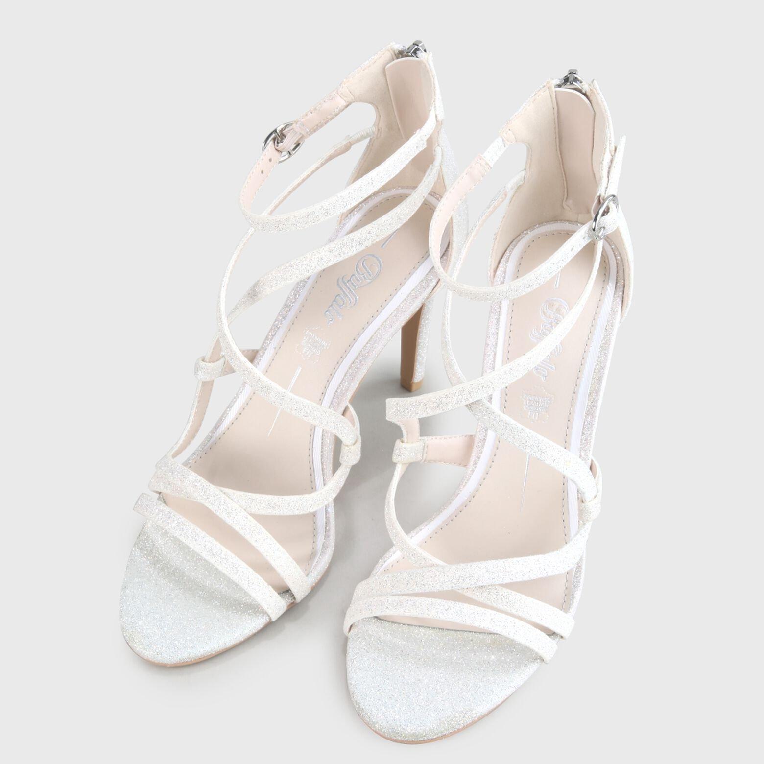 Buffalo glitzersandalen mit absatz für damen yvonne