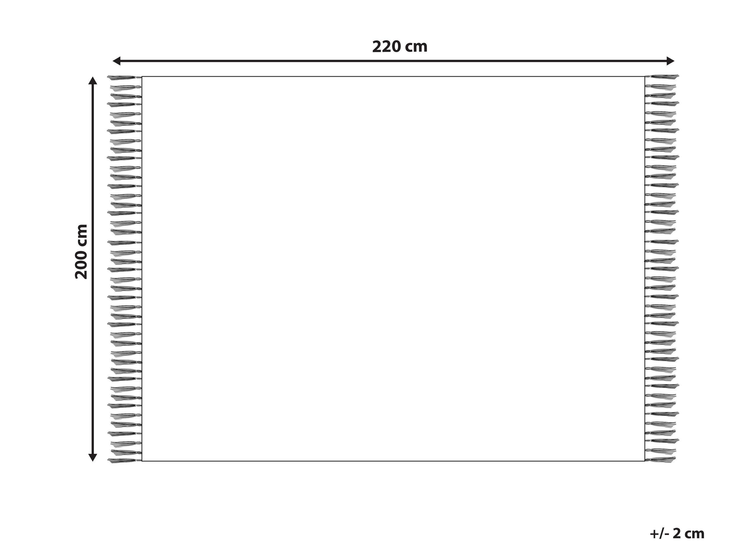 Beliani Kuscheldecke aus Acryl Boho CHAOHANI