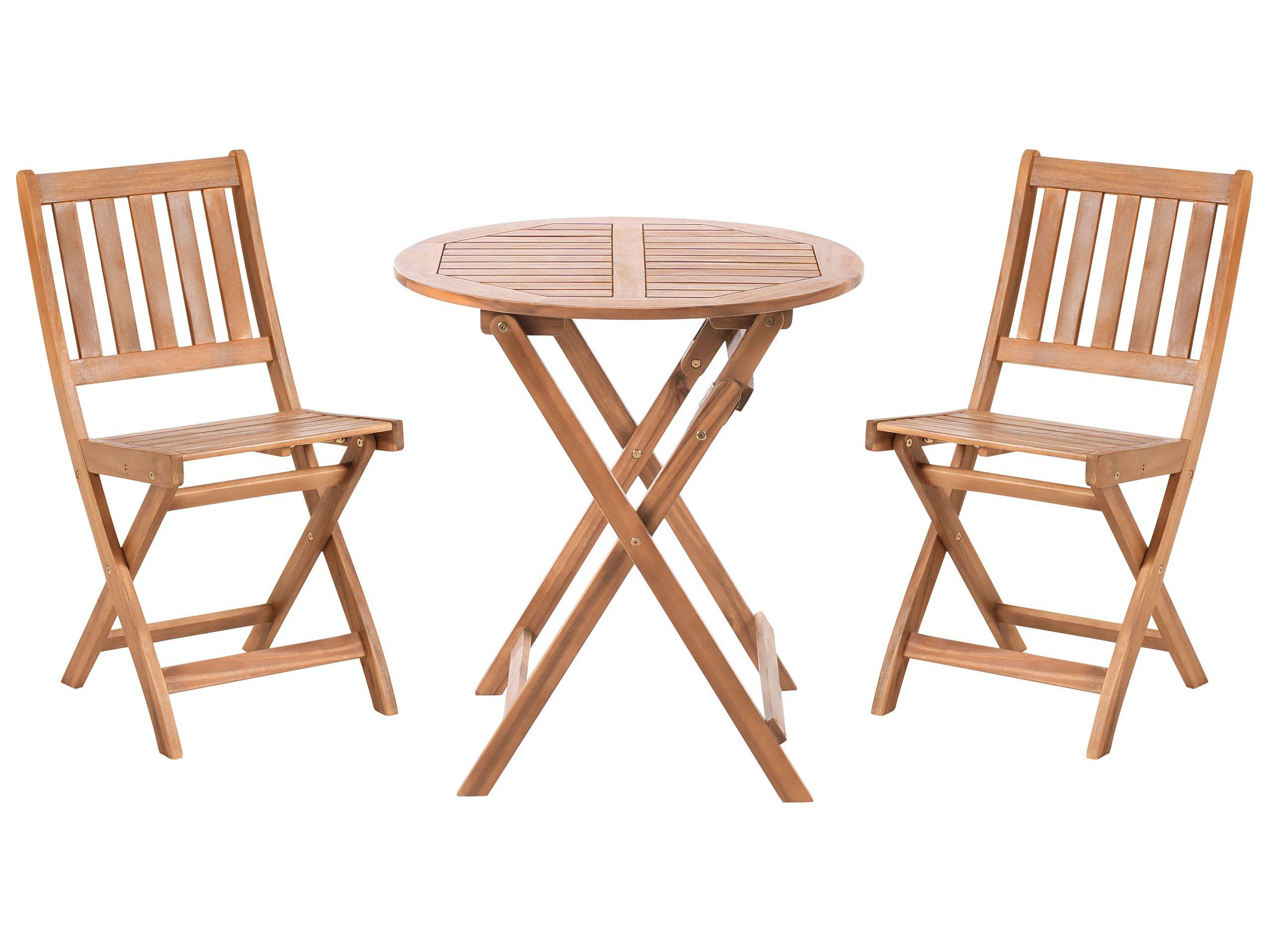 Beliani Bistro Set aus FSC® zertifiziertes Akazienholz Rustikal FEBBIO