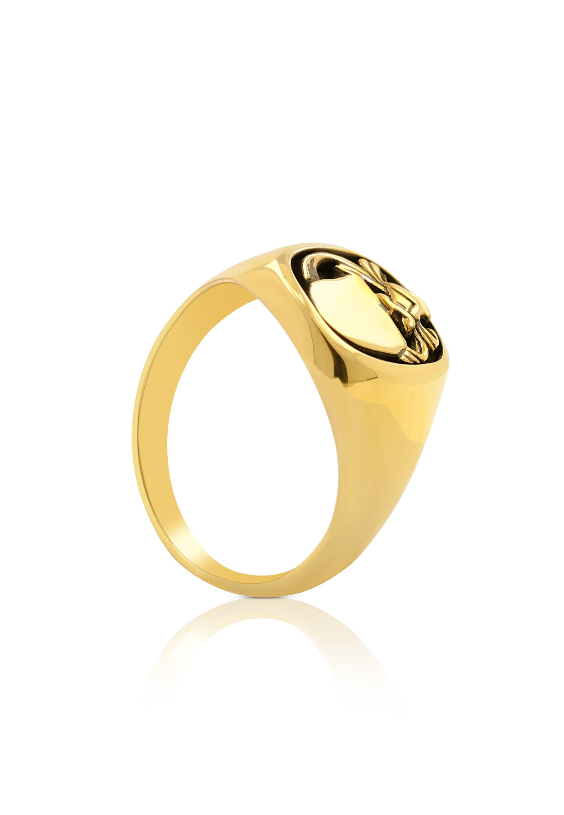 MUAU Schmuck Wappenring Gelbgold 750