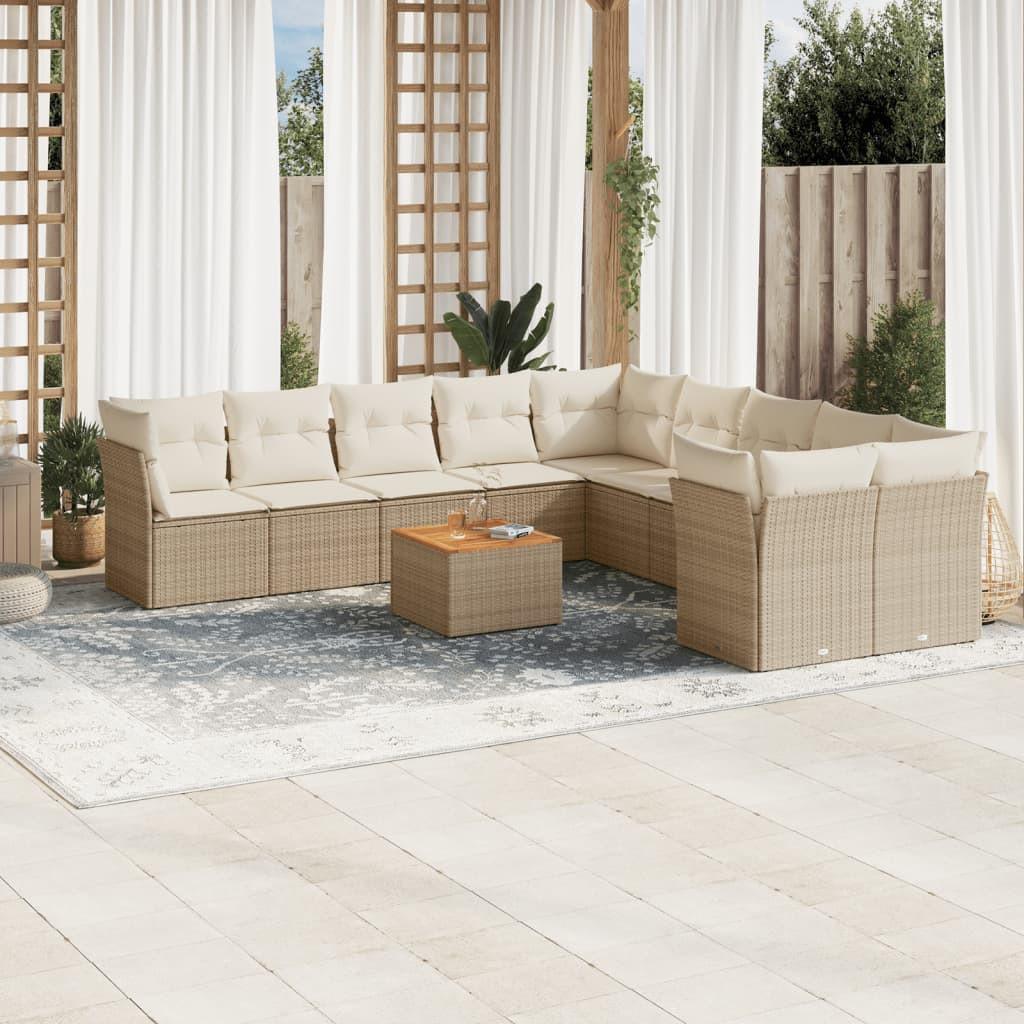 VidaXL Garten sofagarnitur poly-rattan