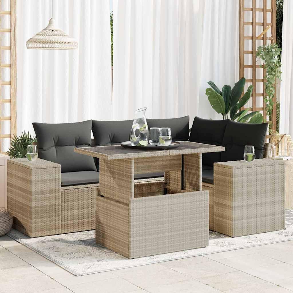 VidaXL Garten sofagarnitur poly-rattan