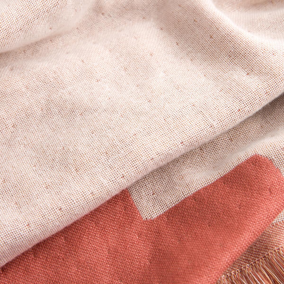 La Redoute Intérieurs Plaid mit Jacquardmuster und Fransen Santorin