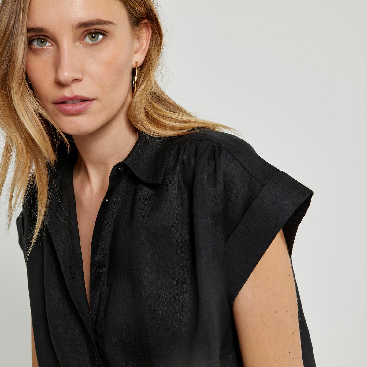 La Redoute Collections Signature Leinen Midi Blusenkleid