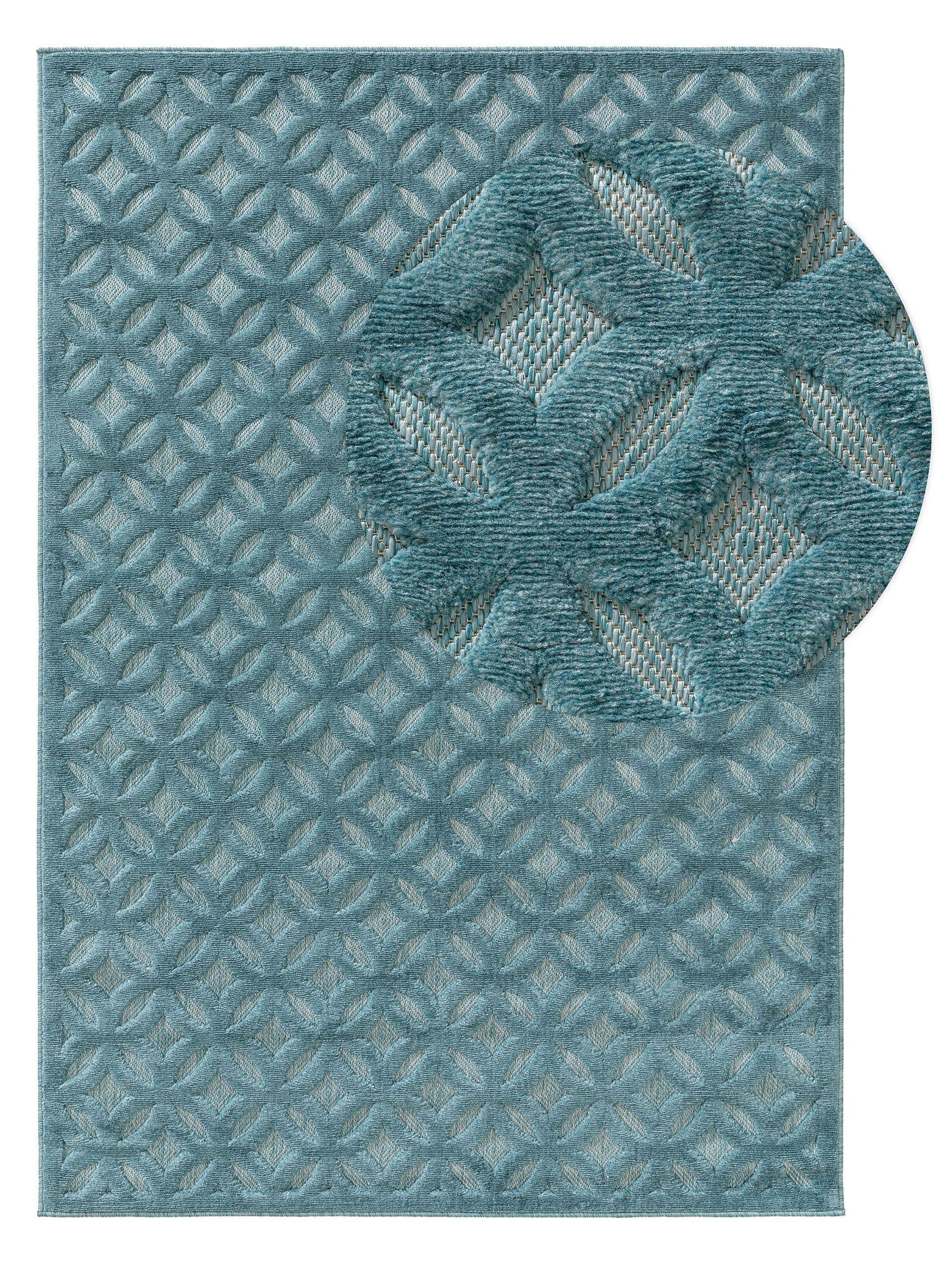 Benuta In- & Outdoor-Teppich Bonte Türkis