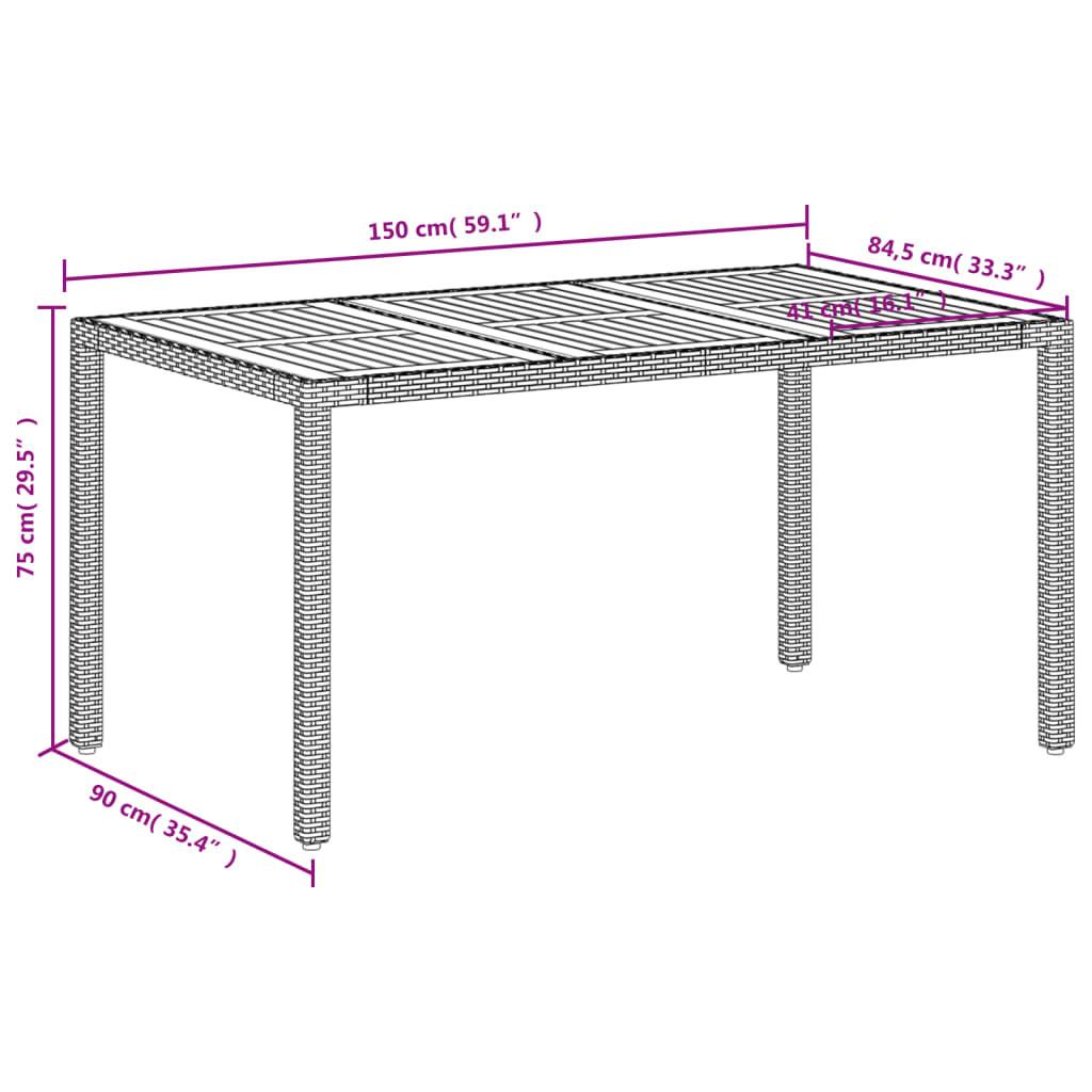 VidaXL Gartentisch poly-rattan