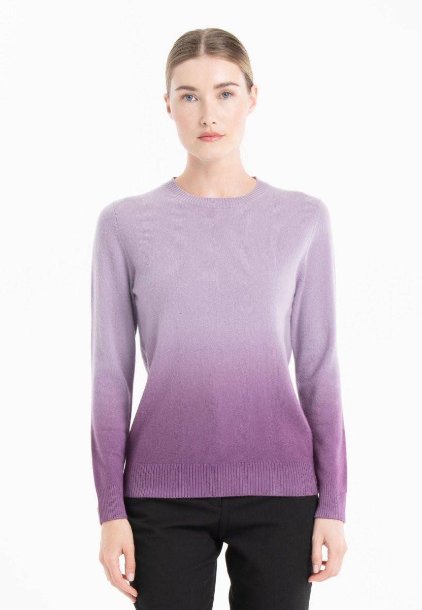 Studio Cashmere8 MIA 8 Pullover Rundhalsausschnitt mit Tie & Dye-Muster - 100% Kaschmir