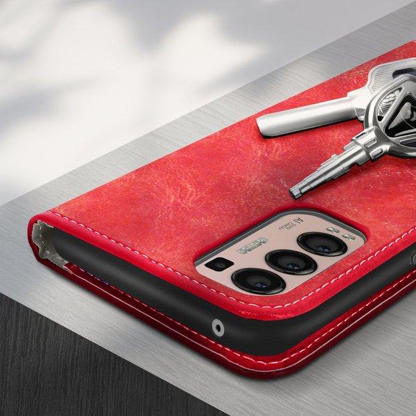 Avizar Retrohülle Oppo Find X3 Neo 5G Rot