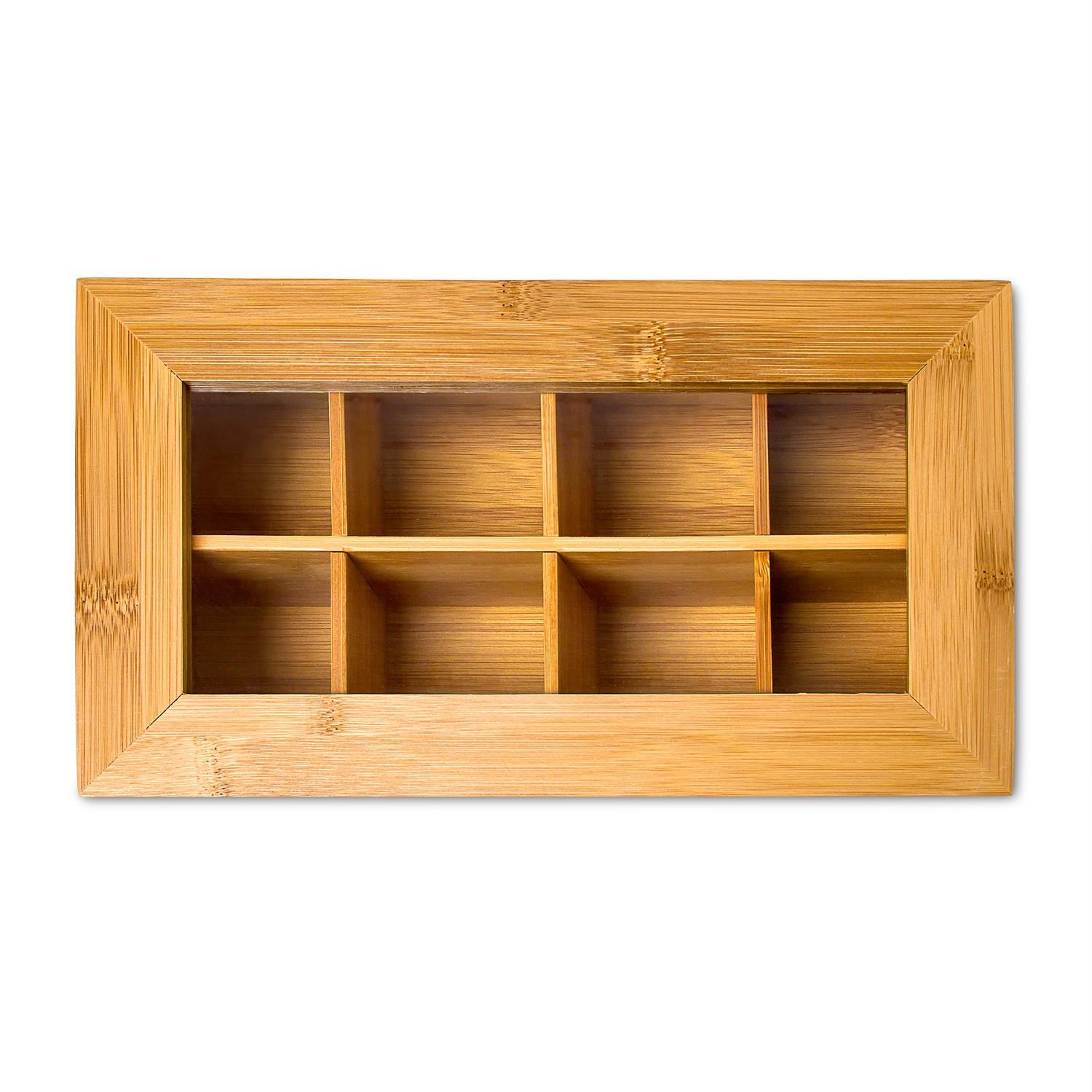 B2X Teebox Bambus lackiert 6 und 8 Fächer