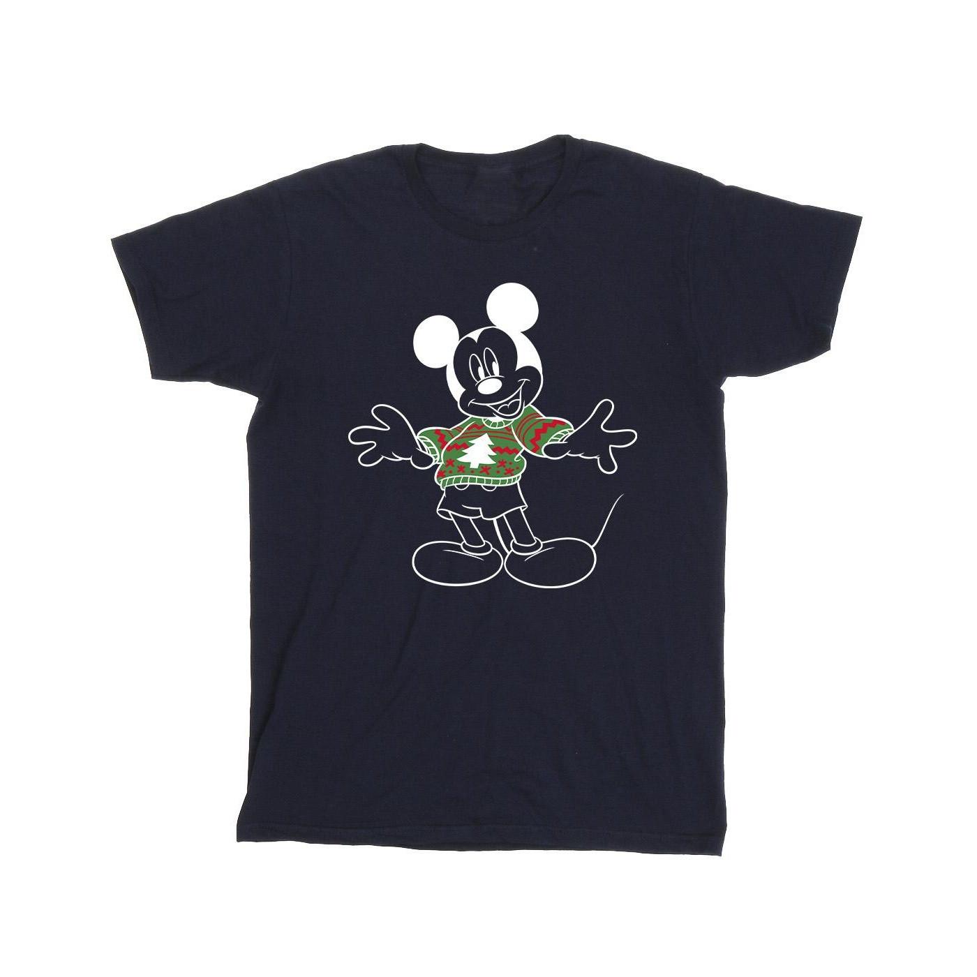 Disney Mickey Mouse Weihnachtspullover Print T-Shirt
