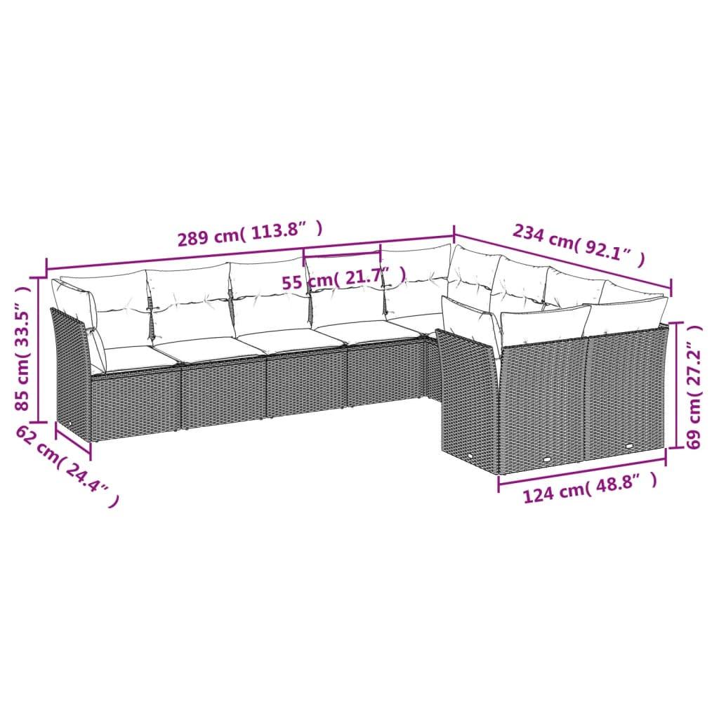 VidaXL Garten sofagarnitur poly-rattan