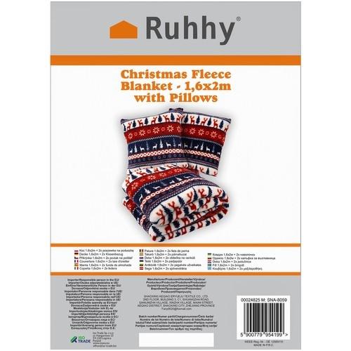 Ruhhy Decke 1,6x2m + 2x Kissenbezug Ruhhy 24825