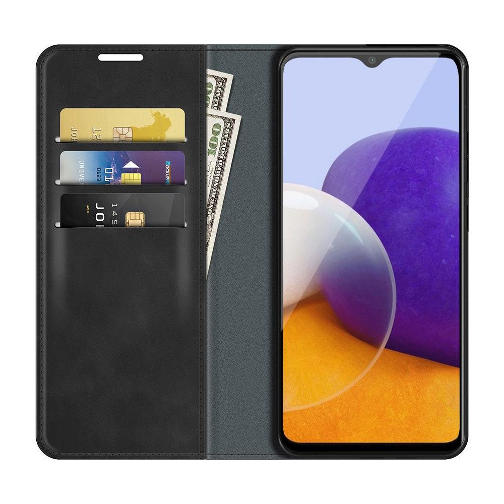Cover-Discount Galaxy A22 5G - Seidige Stand Flip Case Hülle