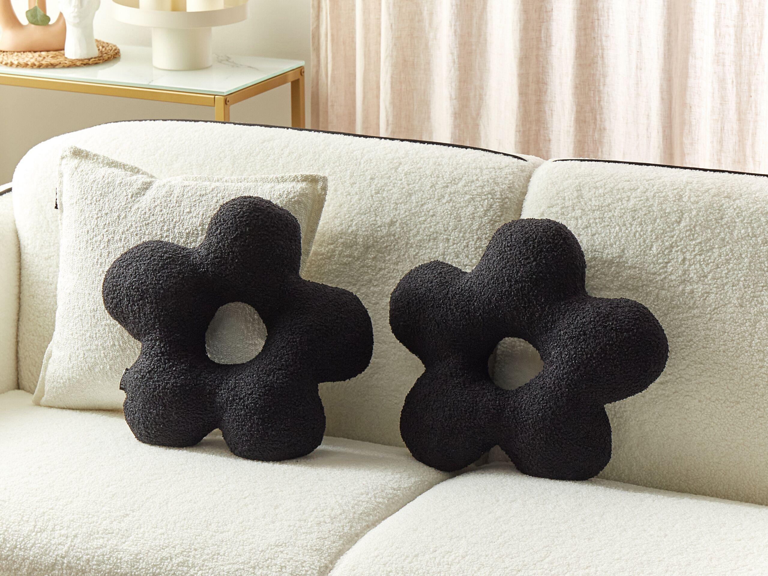 Beliani Dekokissen 2er Set aus Bouclé Modern CAMPONULA