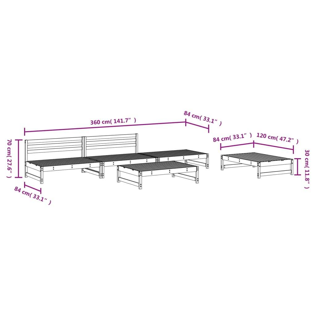 VidaXL Garten lounge set kiefernholz