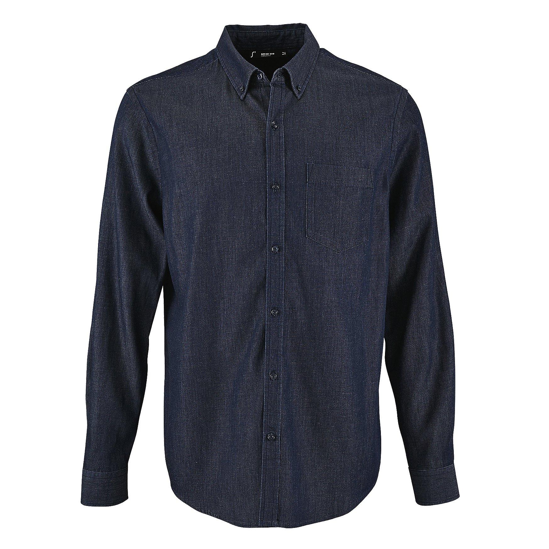 SOLS Barry Langarm Denim Hemd